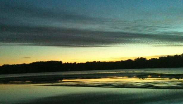 Sunset over the lagoon