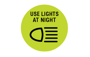 Use lights at night icon