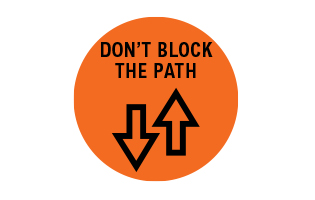 Don't block the path icon